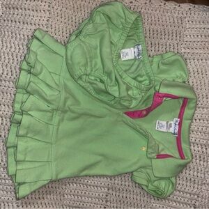 Ralph Lauren Green and Pink Polo Dress Set